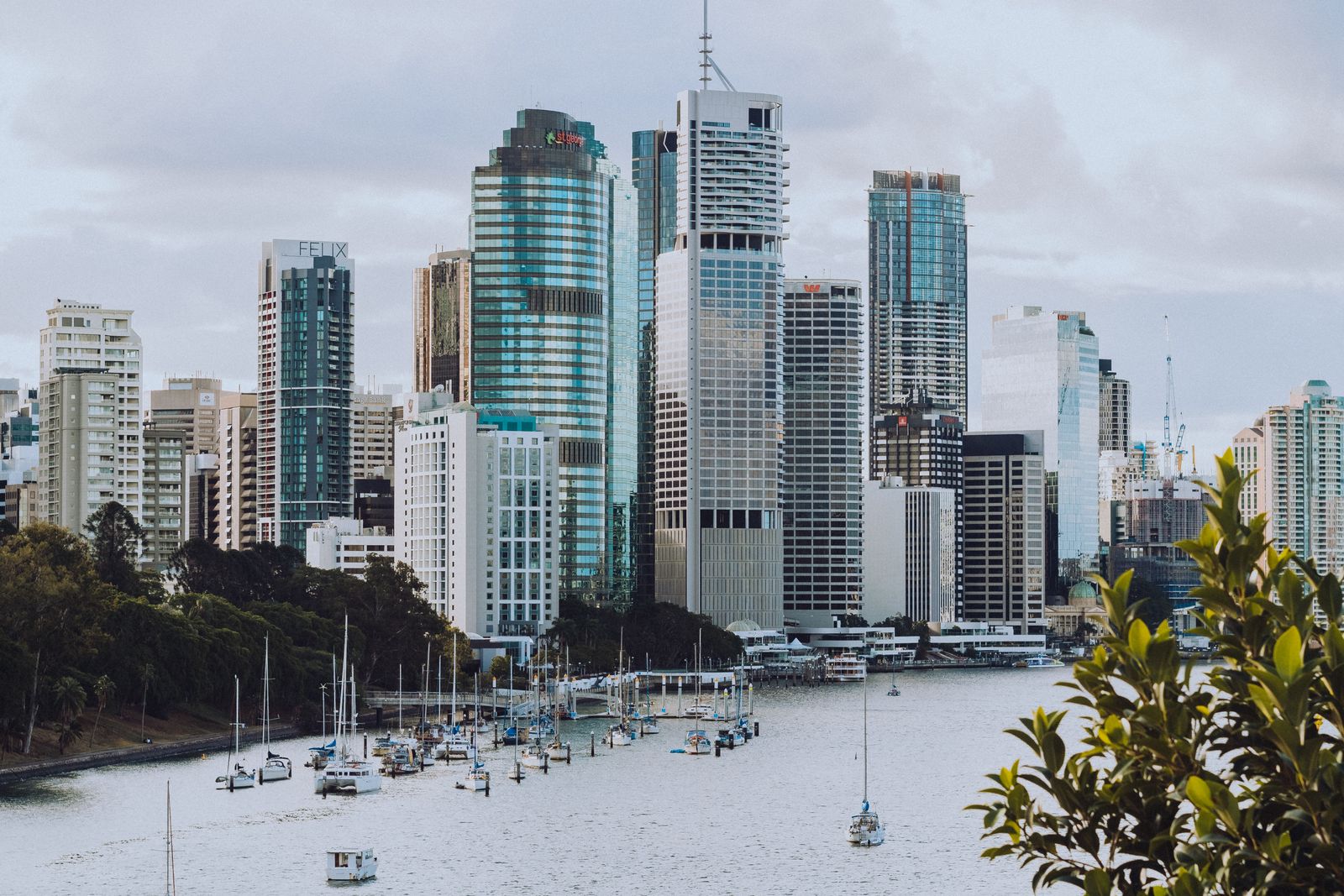Brisbane city skyline seen from Kangaroo Point
